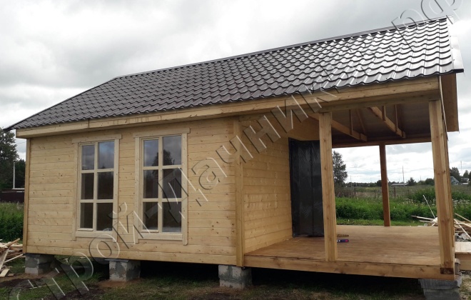 2 Каркасно-щитовая баня Б-44, 6×8, 48 м², Ярославская область, Переславль-Залесский район, Село Купанское  (1)
